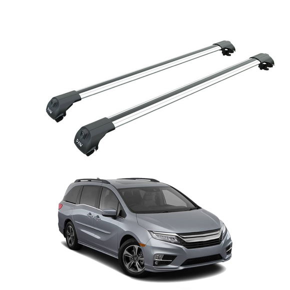 Für Honda Odyssey 2011–2022 Dachträgersystem, Aluminium-Querstange, Metallhalterung, abschließbar, Silber