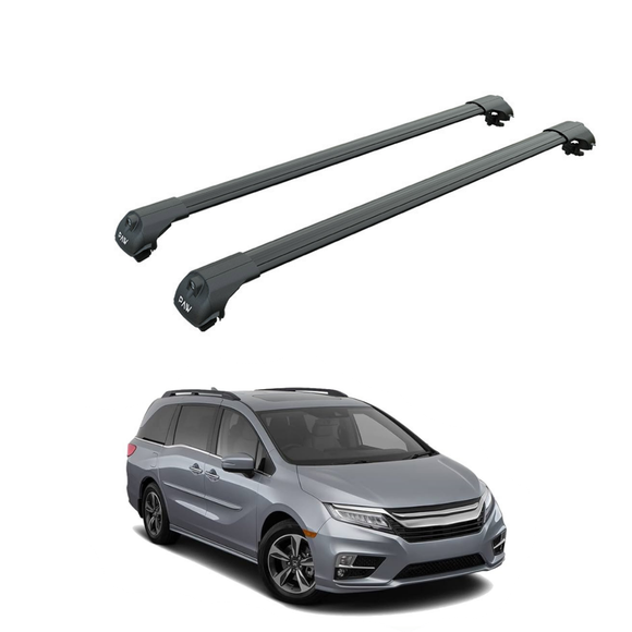 For Honda Odyssey 2011-2017Roof Rack Cross Bars Raised Rail Black