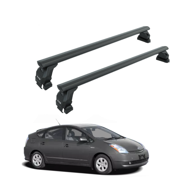 Für Toyota Prius 2004–09, Dachträger, Querträger, Metallhalterung, normales Dach, Alu, Schwarz