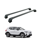 Für Volvo XC40 2016-Up Dachträger Querstange Metallhalterung Flush Rail Alu Schwarz-1