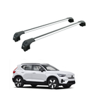 Für Volvo XC40 2016-Up Dachträger Querstange Metallhalterung Flush Rail Alu Silber-1