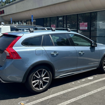 For Volvo V60 Cross Country 2018-2026 Roof Rack Cross Bar Flush Rail Silver - 0
