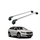For Volvo V60 Cross Country 2015-2018 Roof Rack Cross Bar Flush Rail Silver-1