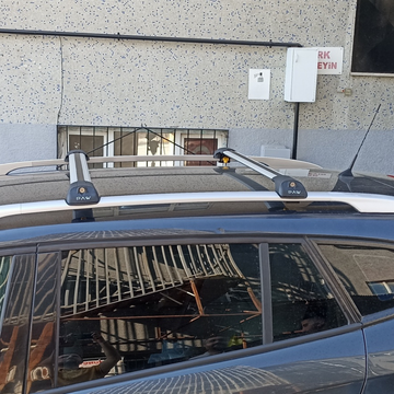 For Volvo V50 2004-2012 Roof Rack Cross Bar Raised Rail Silver - 0