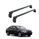 Für Volvo S40 2003–12 Dachträger Querträger Metallhalterung Normales Dach Alu Schwarz-1