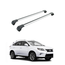 For Lexus RX 2006-2016 Roof Rack Cross Bars Raised Rail Alu Silver-1