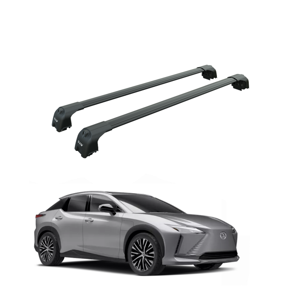 For Lexus RZ 2023-2025 Roof Rack Cross Bars Metal Bracket Flush Rail Black