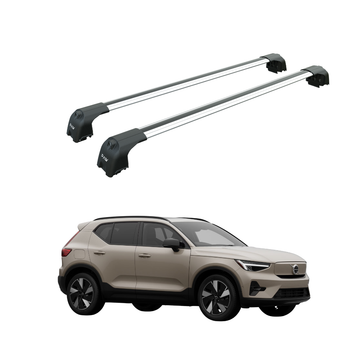 Für Volvo S90 2016- Up Dachträger Querstange Metallhalterung Normales Dach Alu Silber