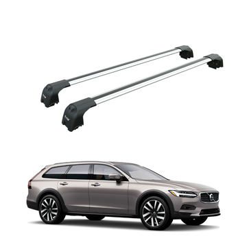 Für Volvo S90 2016- Up Dachträger Querstange Metallhalterung Normales Dach Alu Silber