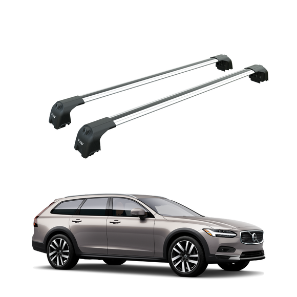 Für Volvo S90 2016- Up Dachträger Querstange Metallhalterung Normales Dach Alu Silber