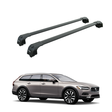 Für Volvo S90 2016- Up Dachträger Querstange Metallhalterung Normales Dach Alu Silber