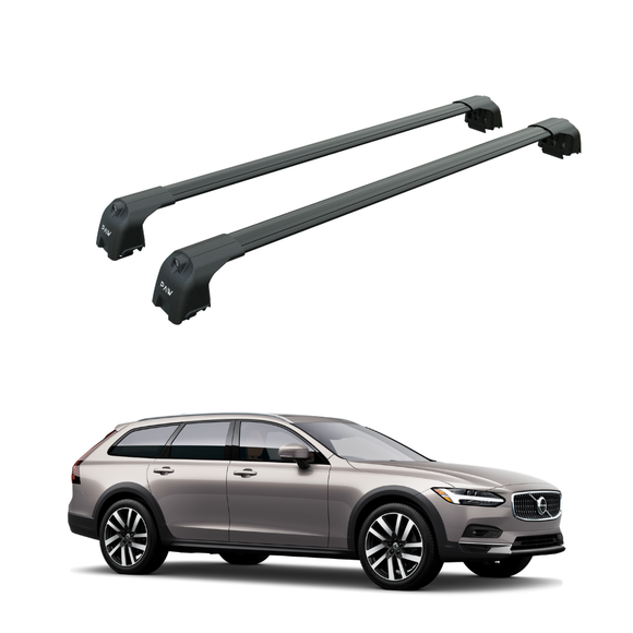 Für Volvo S90 2016- Up Dachträger Querstange Metallhalterung Normales Dach Alu Silber