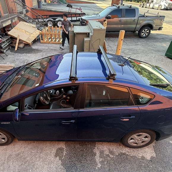 Für Toyota Prius 2004–09 Dachträger Querträger Metallhalterung Normales Dach Alu Silber