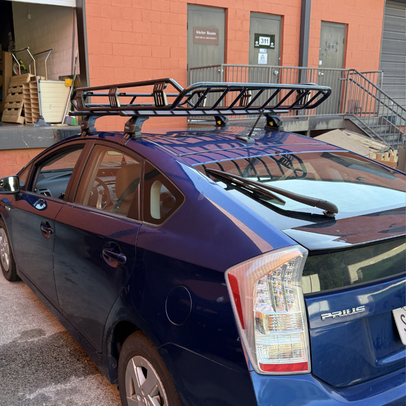 Für Toyota Prius 2004–09 Dachträger Querträger Metallhalterung Normales Dach Alu Silber