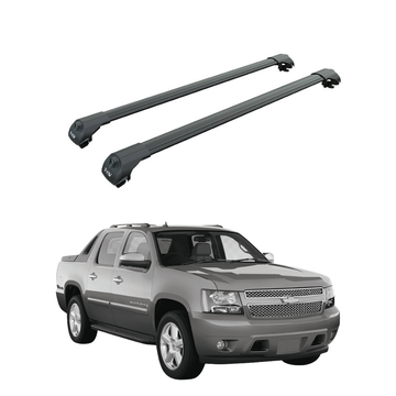 For Chevrolet Avalanche 2007-2013 Aluminum Roof Rack Cross Bars Gear Bars Black