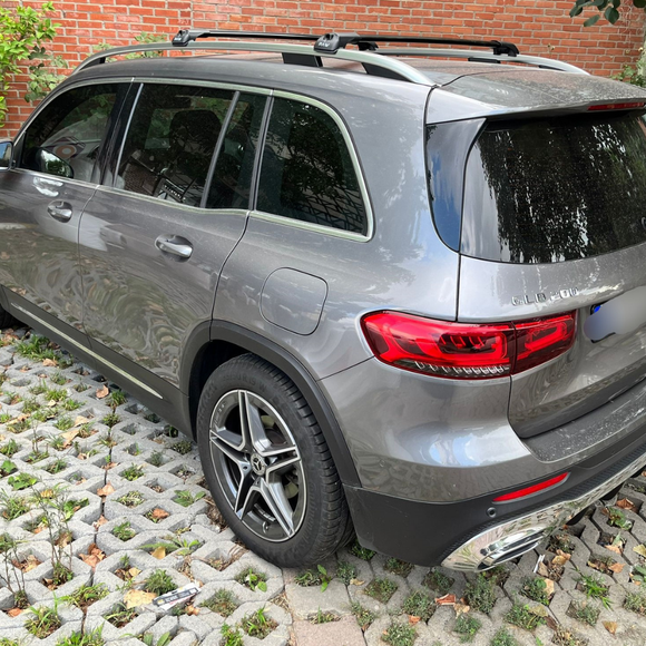 Für Mercedes GLB ab 2019, Dachträgersystem, Träger, Querträger, Aluminium, abschließbar, hochwertige Metallhalterung, silberfarben
