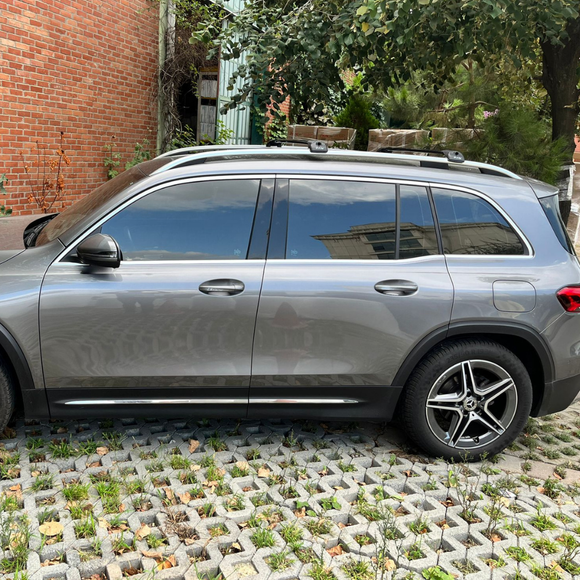 Für Mercedes GLB ab 2019, Dachträgersystem, Träger, Querträger, Aluminium, abschließbar, hochwertige Metallhalterung, silberfarben