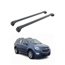 Für Chevrolet Equinox 2010-Up Dachträgersystem, Aluminium-Querstange, Metallhalterung, erhöhte Schiene, Schwarz-1