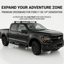 Für Ford F150 2016-Up Dachträgersystem, Aluminium-Querstange, Metallhalterung, abschließbar, Schwarz-9