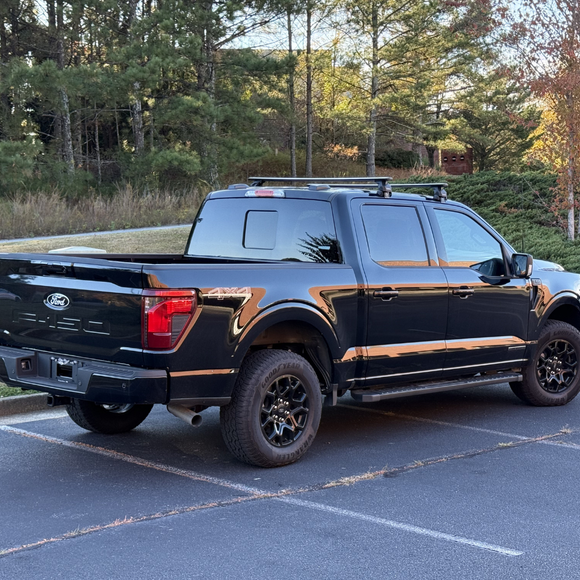 Für Ford F150 2016-Up Dachträgersystem, Aluminium-Querstange, Metallhalterung, abschließbar, Schwarz