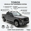 Für Ford F150 2016-Up Dachträgersystem, Aluminium-Querstange, Metallhalterung, abschließbar, Schwarz-6