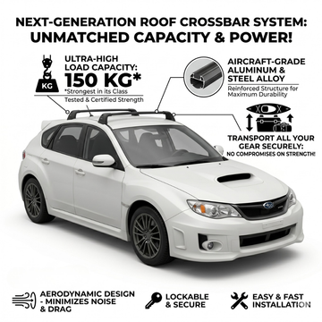For Subaru WRX HB (2014-2021) Roof Rack Cross Bar Fix Point Black - 0
