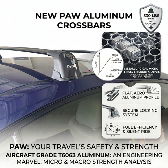 For Subaru WRX (2019-2026) Roof Rack Cross Bar Fix Point Silver
