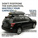 For Subaru Forester SJ (2013-2018) Roof Rack Cross Bars Raised Rail Black-7