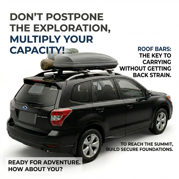 For Subaru Forester SJ (2013-2018) Roof Rack Cross Bars Raised Rail Black