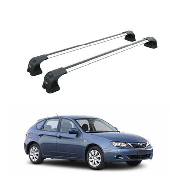 Für Subaru Impreza 2008-UP Dachträger Querstange Metallhalterung Fixpunkt Alu Schwarz
