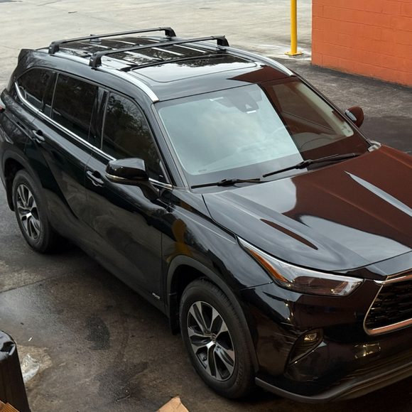 Für Toyota Highlander 2020-Up Dachträger Querträger Metallhalterung Flush Rail Alu Silber