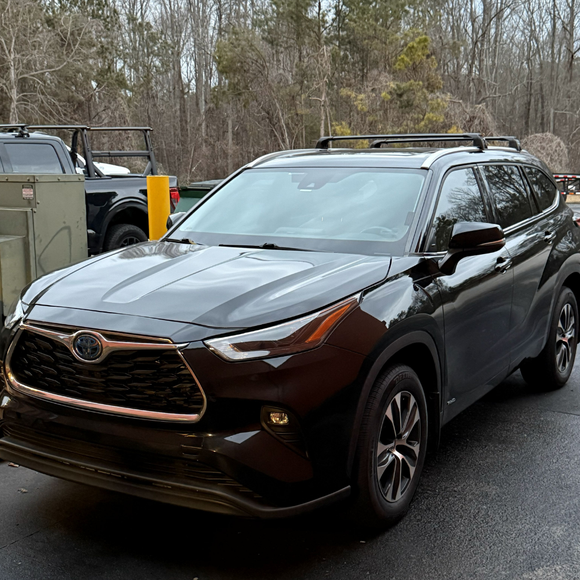 Für Toyota Highlander 2020-Up Dachträger Querträger Metallhalterung Flush Rail Alu Silber