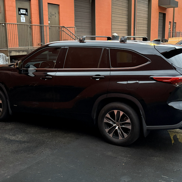 Für Toyota Highlander 2020-Up Dachträger Querträger Metallhalterung Flush Rail Alu Silber