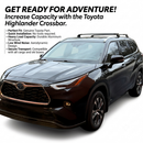 Für Toyota Highlander 2020-Up Dachträger Querträger Metallhalterung Flush Rail Alu Silber-7