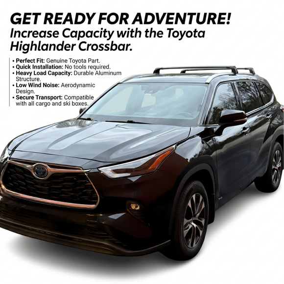 Für Toyota Highlander 2020-Up Dachträger Querträger Metallhalterung Flush Rail Alu Silber
