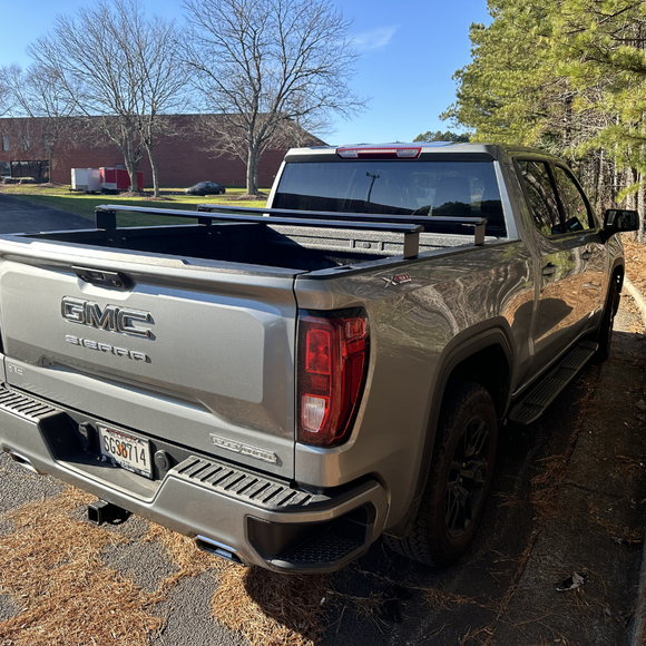 Ford F-150 2021-Up Gen14 BR1 Black Truck Bed Carrier Roof Racks Silver