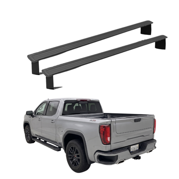 Für Ford F150 Lightning 2022-Up Dachträgersystem, Aluminium-Querstange, Metallhalterung, abschließbar, Schwarz