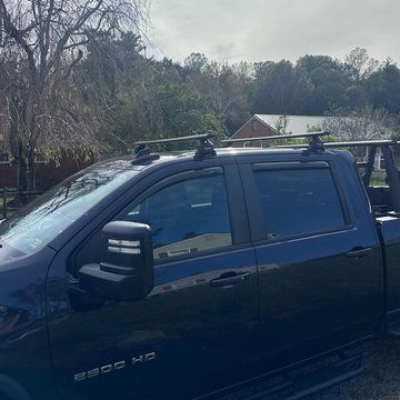 For Chevrolet Silverado 2500 4Gen (2020-2026) Roof Rack Cross Bars Normal Roof Black - 0