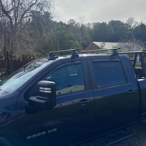 For Chevrolet Silverado 2500 4Gen (2020-2026) Roof Rack Cross Bars Normal Roof Black