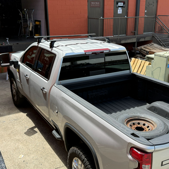 For Chevrolet Silverado 3500 4Gen (2020-2026) Roof Rack Cross Bars Normal Roof Black
