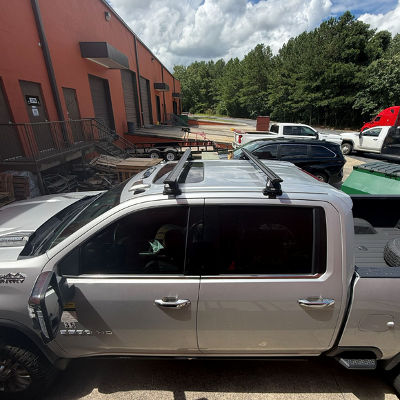 For Chevrolet Silverado 3500 4Gen (2020-2026) Roof Rack Cross Bars Normal Roof Black