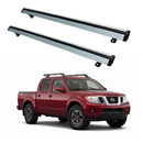 For Nissan Frontier 2004-2021 Silver Crossbars - Fits Factory Tubular Rails-1