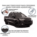 For Honda Ridgeline 2017-2025 Roof Rack Cross Bars Set Raised Rails Black-3