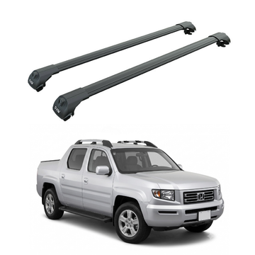 For Honda Ridgeline 2006-2014 Roof Rack Cross Bars Raised Rail Black