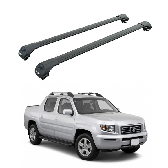 For Honda Ridgeline 2006-2014 Roof Rack Cross Bars Raised Rail Black
