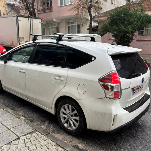 Für Toyota Prius 2009-12 Dachträger Querträger Metallhalterung Normales Dach Alu Silber