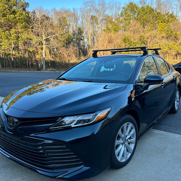 Für Toyota Camry 2018-Up Dachträger Querträger Metallhalterung Normales Dach Alu Schwarz - 0
