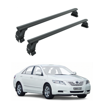 Für Toyota Camry 2018-Up Dachträger Querträger Metallhalterung Normales Dach Alu Schwarz