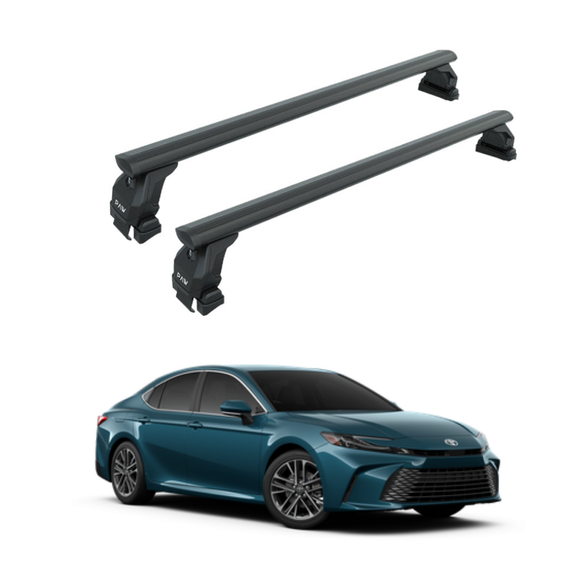 Für Toyota Camry 2018-Up Dachträger Querträger Metallhalterung Normales Dach Alu Schwarz