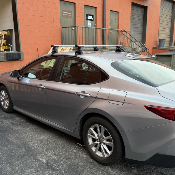 Für Toyota Camry 2018-Up Dachträger Querträger Metallhalterung Normales Dach Alu Schwarz